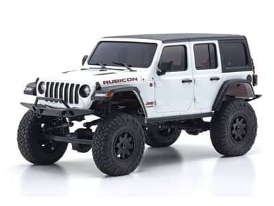 רכב קיושו מיני זי זחלן 4X4 דגם ג'יפ ראנגלר רוביקון 1/18 מוכן לנסיעה ( צבע לבן בהיר )