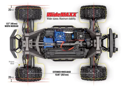 טרקסס מאקסס בראשלס 4X4 בצבע רוק אנד רול WideMAXX מוכן לנסיעה