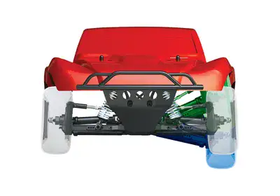 טרקסס סלאש HD VXL בגודל 1/10 שורט קורס בראשלס הדגם החדש בצבע כחול