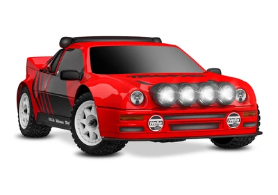 טרקסס מיני ראלי בראשלס 3S דגם פורד RS200 אדום/שחור מוכנה לנסיעה