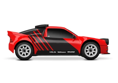 טרקסס מיני ראלי בראשלס 3S דגם פורד RS200 אדום/שחור מוכנה לנסיעה
