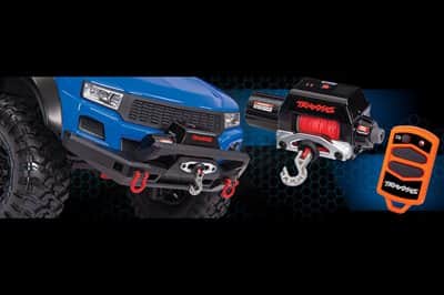 סט כננת מקצועית עם שלט רחוק עמיד במים לרכבי TRX-4 ו- TRX-6 תוצרת טרקסס