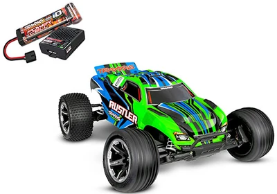 טרקסס ראסטלר ירוקה - 2X4 החדשה 1/10 סטאדיום טראק ( כולל סוללה ומטען )