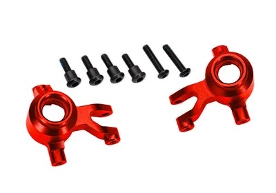 זוג נאקלים מאלומיניום בצבע אדום לרכב טרקסס מיני-XRT