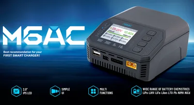 מטען דיגיטלי M6AC ליפו 1-6 תאים מהיר ולמגון סוגי סוללות