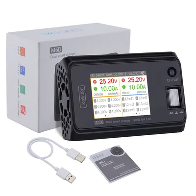 מטען דיגיטלי כפול M6D ליפו 1-6 תאים מהיר ולמגון סוגי סוללות